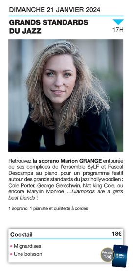 Affiche standards Jazz 21 janvier 2024