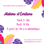 Affiche atelier ecriture