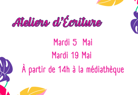 Affiche atelier ecriture