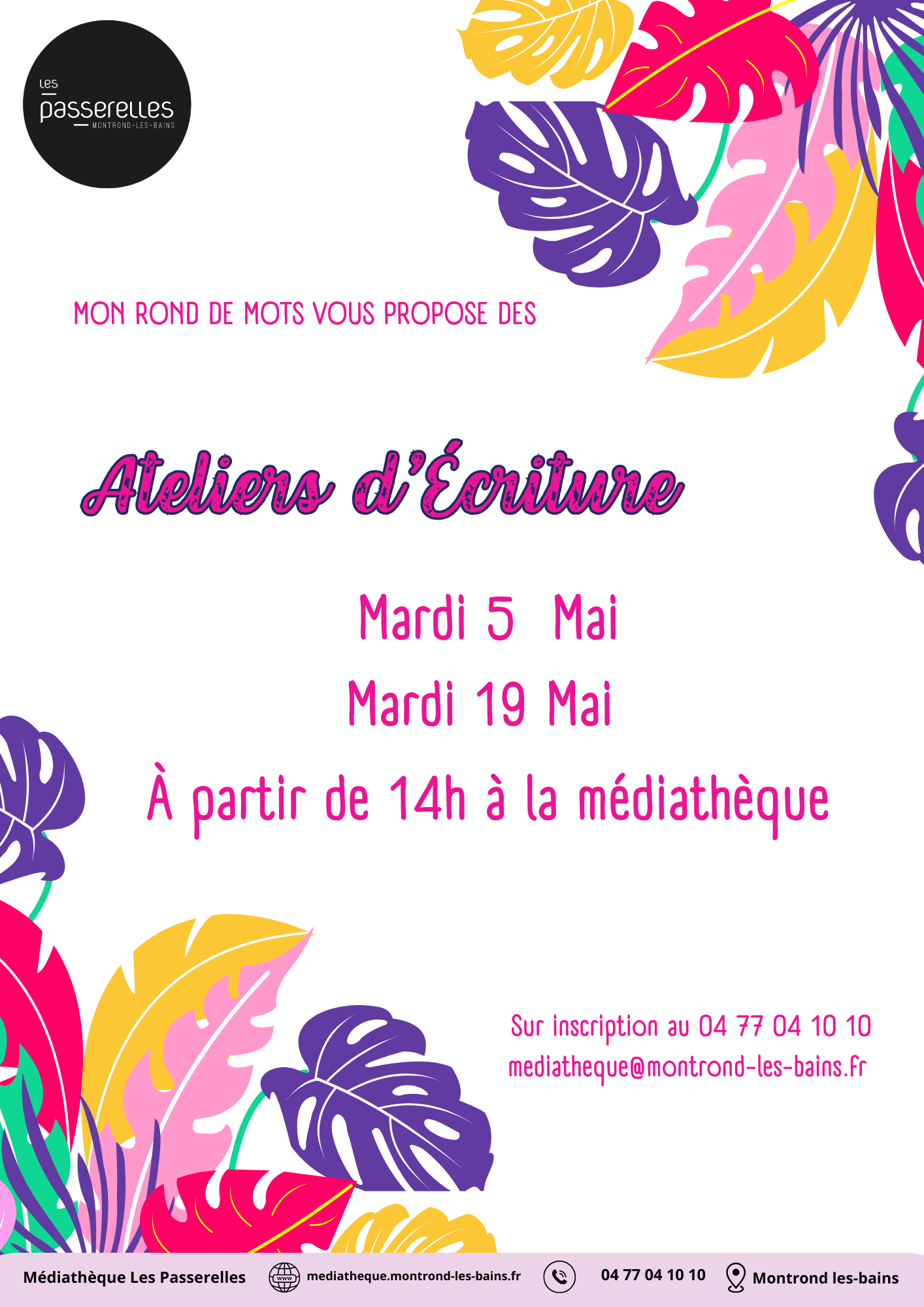 Affiche atelier ecriture