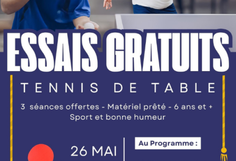 essais gratuit tennis de table