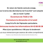 decheterie - Alerte canicule 7 juillet