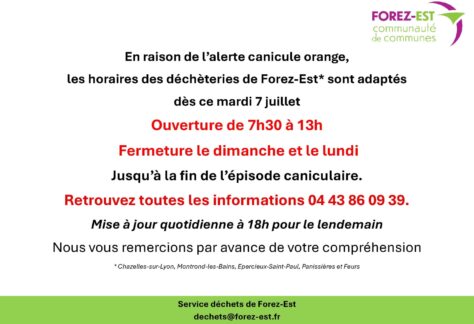 decheterie - Alerte canicule 7 juillet