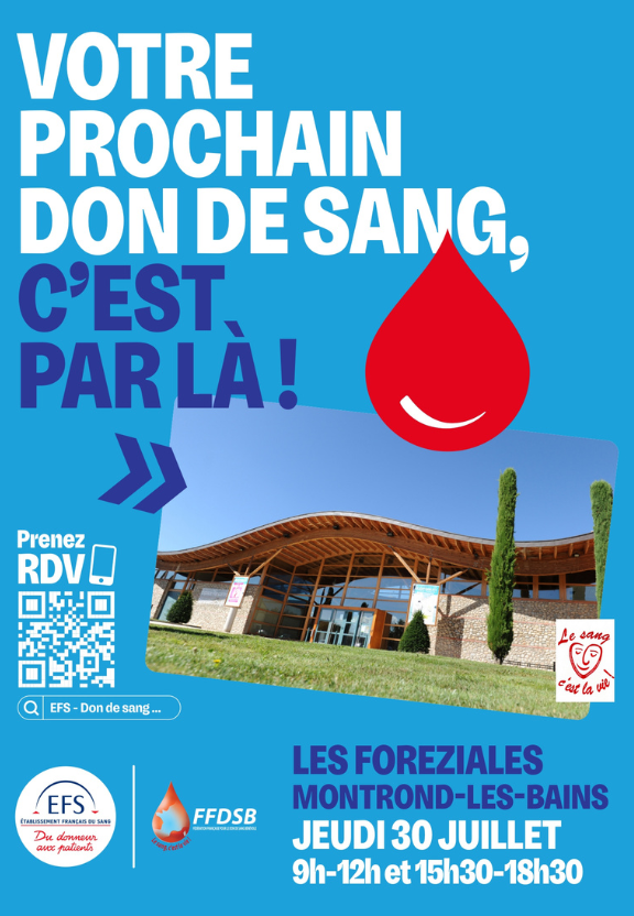 don du sang 30 juillet FOREZIALES