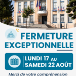 fermeture estivale mairie