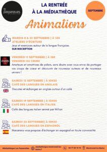 Animation sept - médithèque