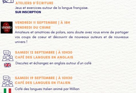 Animation sept - médithèque