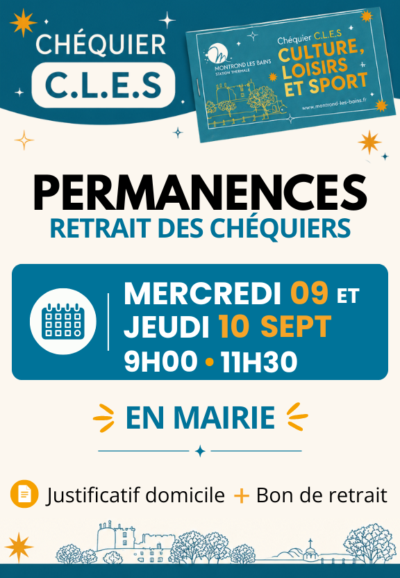 permanence chequiers CLES - 9 et 10 sept