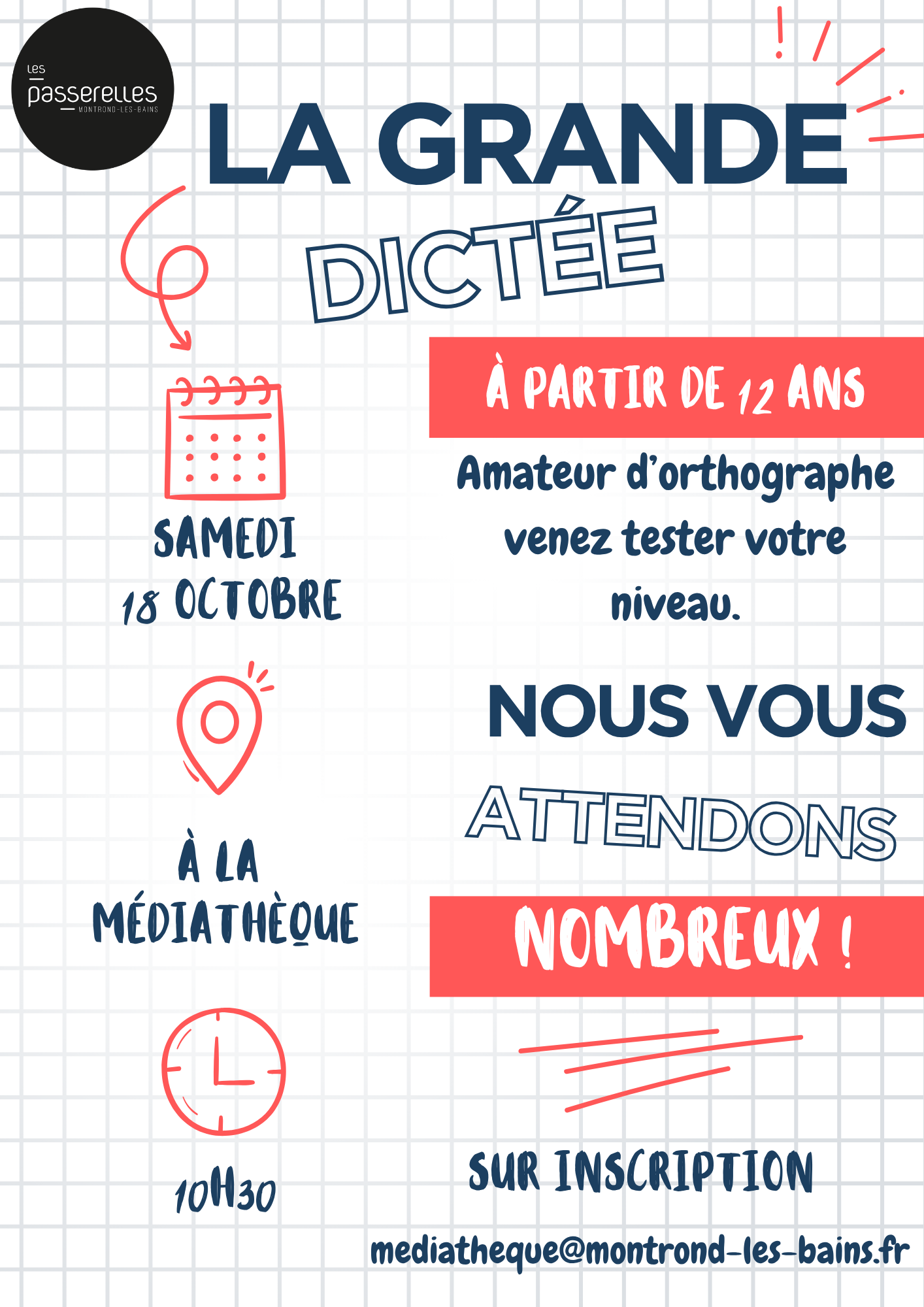 MEDIATHEQUE la grande dictée - 18 octobre